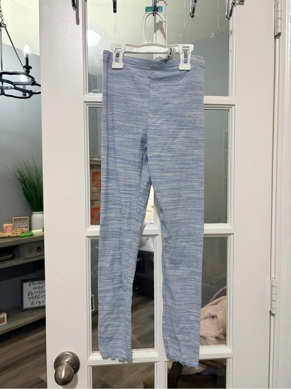 Old Navy Light Blue Ribbed Kids Leggings